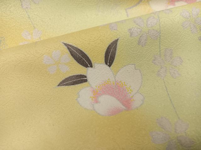 平和屋着物●小振袖 二尺袖 舞桜 暈し染め ロング丈 洗える着物 AABJ0069ph