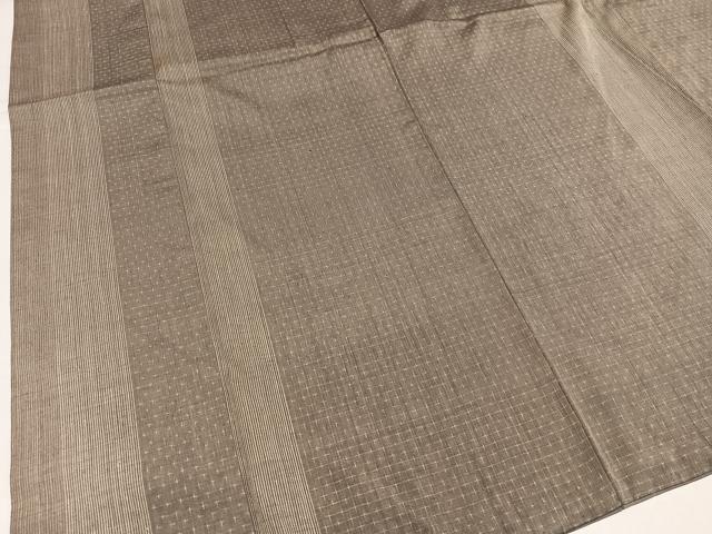 平和屋着物●本場結城紬　重要無形文化財　間道　正絹　逸品　AABJ0072ph