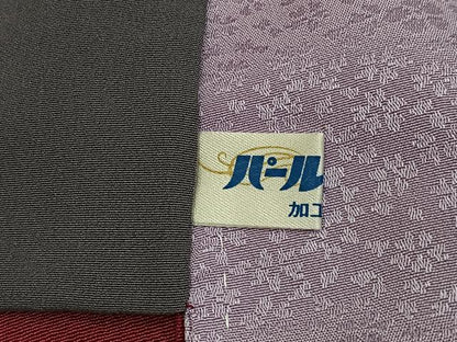 平和屋着物●世界的ファッションデザイナー 山本寛斎 kansaiブランド 振袖 堅牢染 草花地紋 濃紅色 反端付き 正絹 逸品 AABJ0073ph