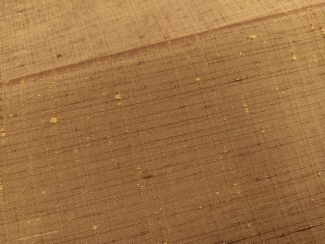 平和屋着物●上質な紬　色無地　芝翫茶色　正絹　逸品　未使用　AABJ0076ph