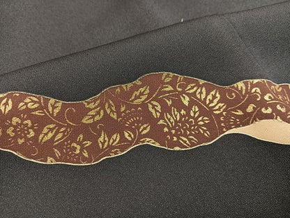 平和屋着物●訪問着　駒刺繍　道長草花文　金彩　ロング丈　正絹　逸品　未使用　AABJ0079ph