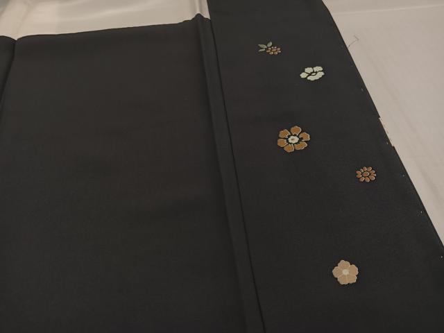 平和屋着物●訪問着　駒刺繍　道長草花文　金彩　ロング丈　正絹　逸品　未使用　AABJ0079ph
