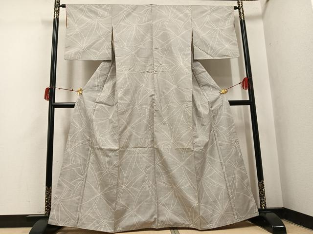 平和屋着物●本場大島紬　白大島　一元7マルキ　花尽くし　正絹　逸品　AABJ0081ph