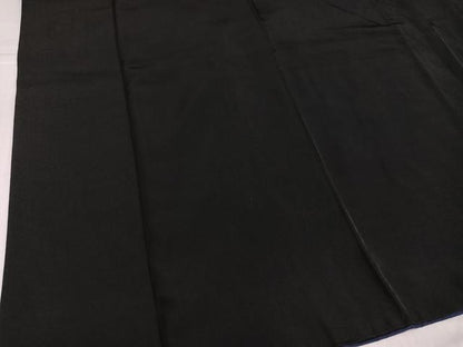 平和屋着物●男性　黒紋付　正絹　逸品　AABJ0091ph