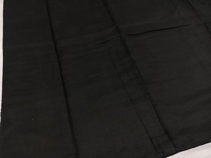 平和屋着物●男性　黒紋付　正絹　逸品　AABJ0092ph