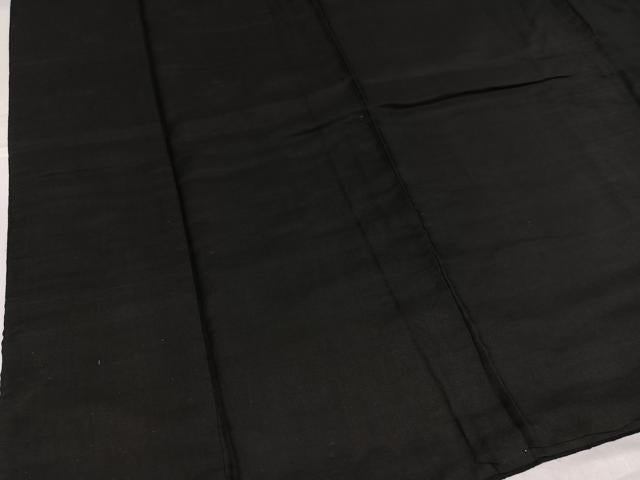 平和屋着物●男性　黒紋付　正絹　逸品　AABJ0092ph