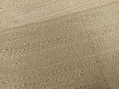 平和屋着物●上質な紬　色無地　白橡色　正絹　逸品　AABJ0095ph