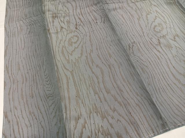 平和屋着物●創業460年・千總　小紋　紬地　手摺り木版画染　杢目文　反端付き　正絹　逸品　未使用　AABJ0096ph