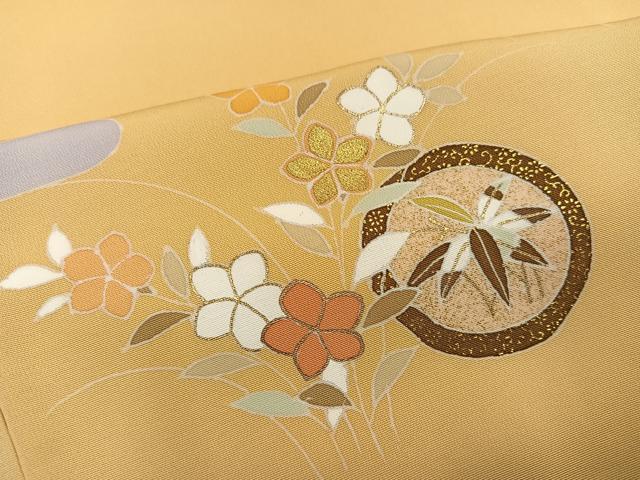平和屋着物●創業460年・千總　訪問着　エ霞草花文　金彩　伊勢丹扱い　正絹　逸品　AABJ0102ph