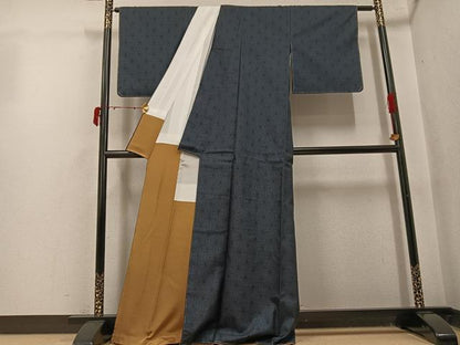 平和屋着物●本場大島紬　カタス　麻の葉文様　正絹　逸品　未使用　AABJ0114ph