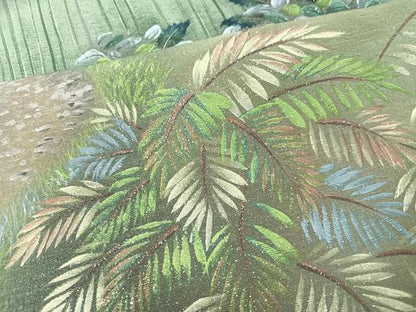 平和屋着物●訪問着　作家物　洛庵　手描き　草木文　暈し染め　正絹　逸品　AABJ0116ph