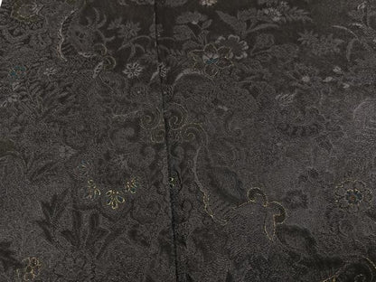 平和屋着物●訪問着　作家物　草花文　金彩　ロング丈　正絹　逸品　AABJ0117ph