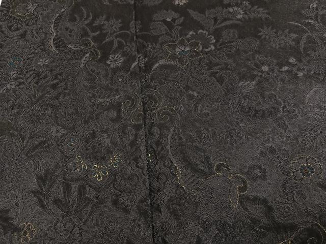 平和屋着物●訪問着　作家物　草花文　金彩　ロング丈　正絹　逸品　AABJ0117ph