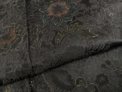 平和屋着物●訪問着　作家物　草花文　金彩　ロング丈　正絹　逸品　AABJ0117ph
