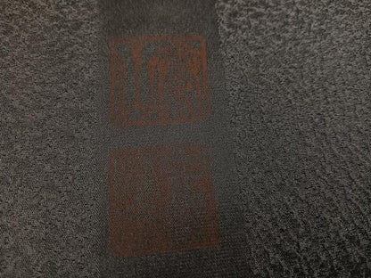 平和屋着物●訪問着　作家物　草花文　金彩　ロング丈　正絹　逸品　AABJ0117ph