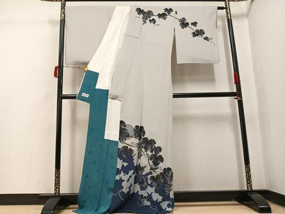 平和屋着物●皇室デザイナー　中村乃武夫　訪問着　葡萄唐草文　金彩　やまと誂製　正絹　逸品　AABJ0118ph
