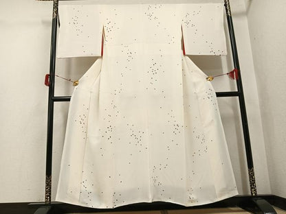 平和屋着物●上質な小紋　桜花弁　正絹　逸品　AABJ0126ph