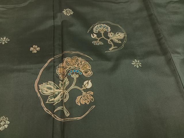 平和屋着物●訪問着　本場大島紬　染大島　更紗文　金彩　正絹　逸品　AABJ0130ph