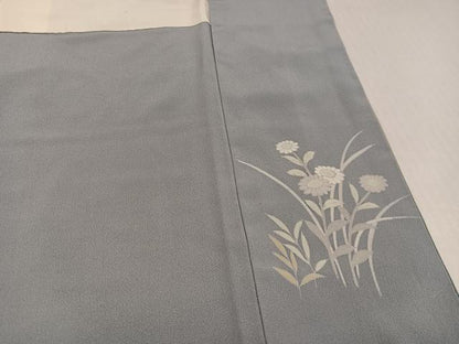 平和屋着物●訪問着　友禅　作家物　純　枝花文　暈し染め　正絹　逸品　AABJ0131ph