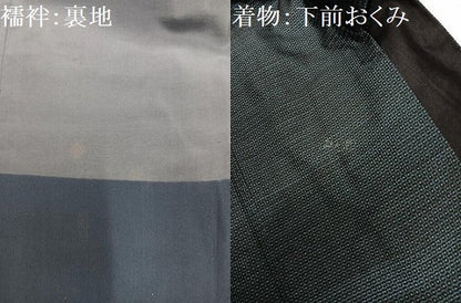 平和屋着物●男性　本場大島紬　アンサンブル　長襦袢(袷)セット　100亀甲　総詰め　正絹　逸品　AABJ0133ph