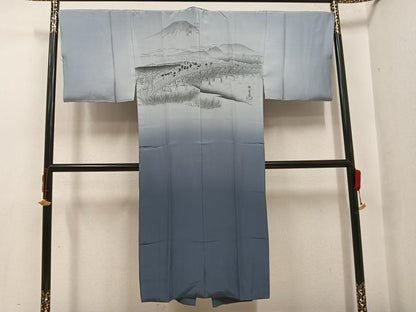 平和屋着物●男性　本場大島紬　アンサンブル　長襦袢(袷)セット　100亀甲　総詰め　正絹　逸品　AABJ0136ph