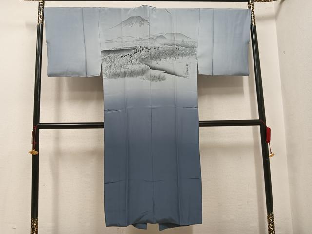 平和屋着物●男性　本場大島紬　アンサンブル　長襦袢(袷)セット　100亀甲　総詰め　正絹　逸品　AABJ0136ph