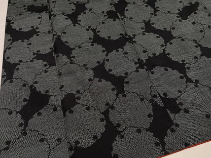 平和屋着物●上質な紬　雪輪文　正絹　逸品　AABJ0139ph