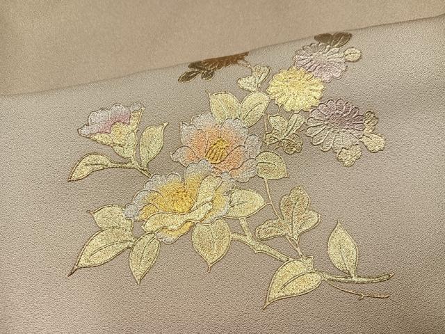 平和屋着物●金彩友禅　卓越技能者・名工・和田光正　訪問着　花車文　暈し染め　金銀彩　正絹　逸品　AABJ0142ph