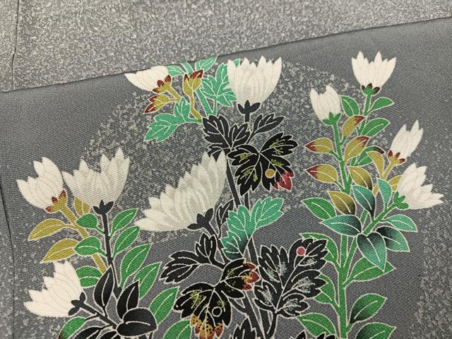 平和屋着物●人間国宝　羽田登喜男　TOKIOetTOKI　訪問着　鴛鴦草花文　正絹　逸品　AABJ0143ph