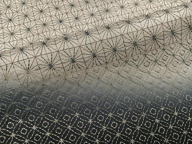 平和屋着物●訪問着　本場大島紬　刺繍　刺子　吉祥文　正絹　逸品　AABJ0144ph