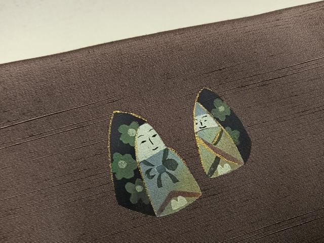 平和屋着物●京都印象派 友禅作家　橋本恵　訪問着　紬地　手描き　玩具文　暈し染め　金彩　正絹　逸品　AABJ0145ph