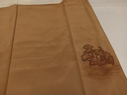 平和屋着物●訪問着　本塩沢　遠山樹林文　暈し染め　正絹　逸品　AABJ0146ph