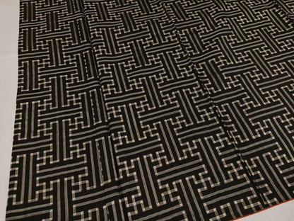 平和屋着物●本場大島紬　龍郷絣　秋名バラ　アンサンブル　正絹　逸品　AABJ0147ph
