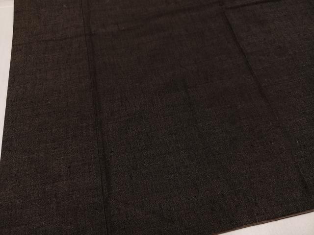 平和屋着物●男性　結城紬　杢　霞文　海松茶色　証紙付き　正絹　逸品　AABJ0148ph