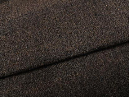 平和屋着物●男性　結城紬　杢　霞文　海松茶色　証紙付き　正絹　逸品　AABJ0148ph