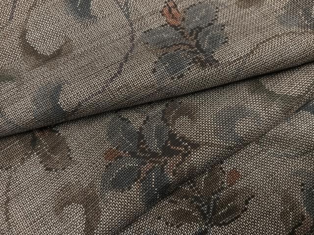 平和屋着物●本場大島紬　カタス9マルキ　更紗唐草文　正絹　逸品　AABJ0154ph