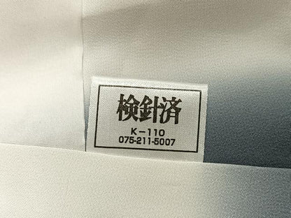 平和屋着物●訪問着　生紬　花唐草文　正絹　逸品　未使用　AABJ0155ph