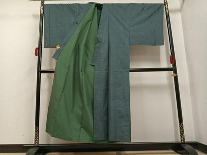 平和屋着物●男性　本場大島紬　アンサンブル　150亀甲　総詰め　キングサイズ　正絹　逸品　AABJ0156ph