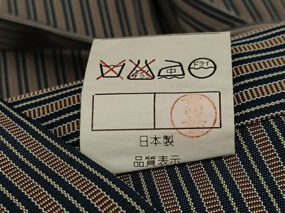 平和屋着物●男性　行灯袴　精巧神代平　縞　正絹　逸品　AABJ0157ph