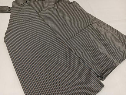 平和屋着物●男性　行灯袴　精巧神代平　縞　正絹　逸品　AABJ0157ph