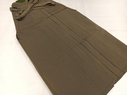 平和屋着物●男性　行灯袴　縞　正絹　逸品　AABJ0159ph
