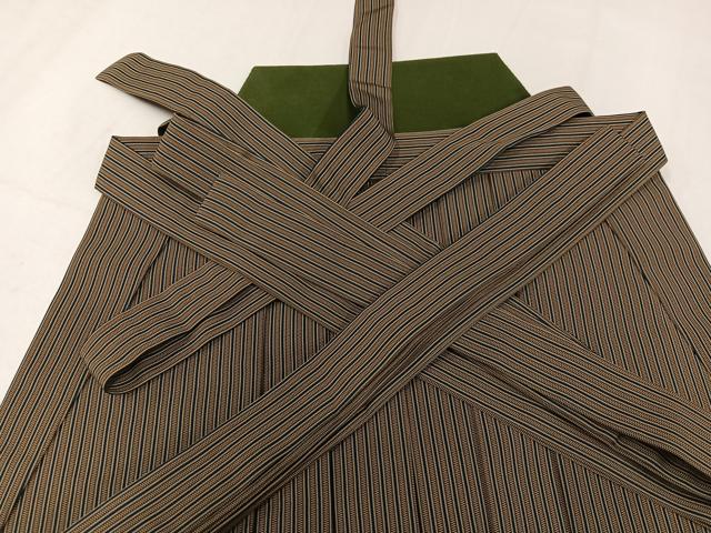 平和屋着物●男性　行灯袴　縞　正絹　逸品　AABJ0159ph