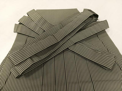 平和屋着物●男性　創業100年　毘龍織　安部吉　行灯袴　縞　正絹　逸品　AABJ0160ph
