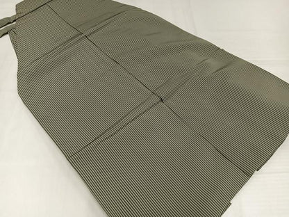 平和屋着物●男性　創業100年　毘龍織　安部吉　行灯袴　縞　正絹　逸品　AABJ0160ph