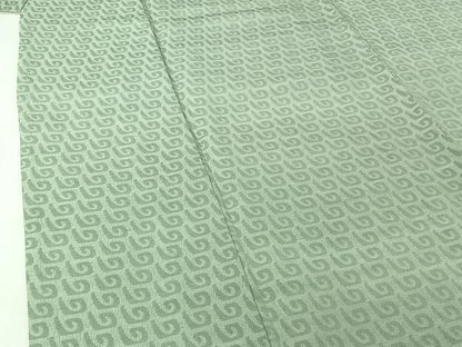平和屋着物▽お召 単衣 文字文 正絹 逸品 AABJ0162jh