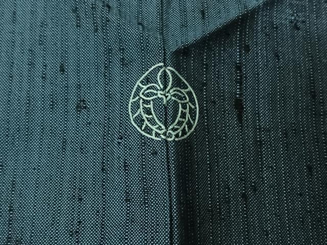 平和屋着物▽五代目・諏訪好風　紬　単衣　薄縹色　正絹　逸品　AABJ0163jh