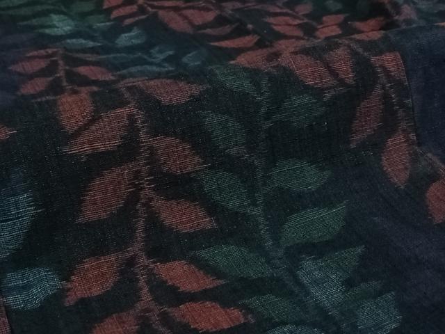 平和屋着物▽小紋　単衣　草葉文　AABJ0167jh