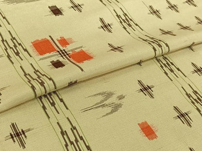 平和屋着物▽本場琉球絣　紬　単衣　正絹　逸品　AABJ0170jh