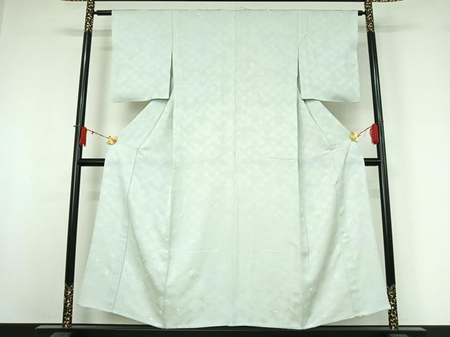 平和屋着物▽上質な小紋　単衣　源氏香　金彩　正絹　逸品　AABJ0181jh