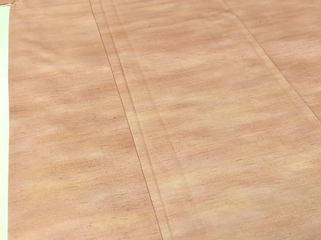 平和屋着物▽上質な紬　単衣　霞文　正絹　逸品　AABJ0185jh